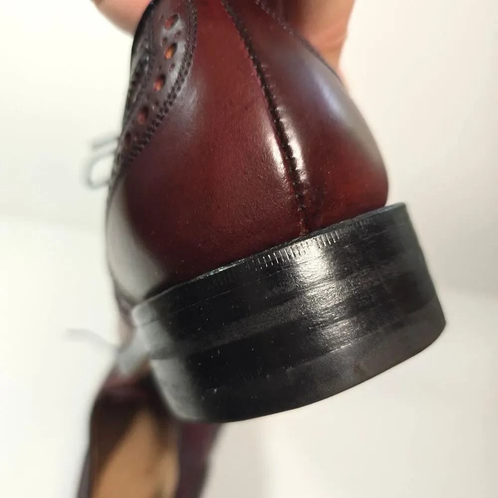 Allen Edmonds Cambridge 8685 Shell Cordovan Wingtip Oxford Burgundy 8.5 D USA